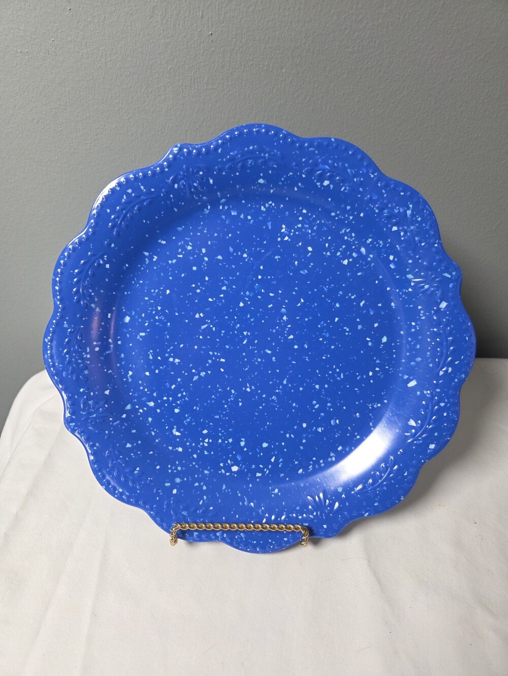 The Pioneer Woman Juliette Speckled Blue 10.7in Melamine Dinner Plate Just One